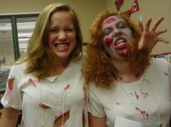 Zombie teen volunteers!